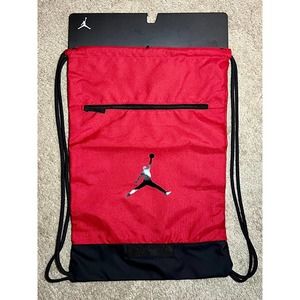 Nike Michael Jordan 23 Bag Gym Sack String Bag Backpack Bulls Black Red NEW MJ